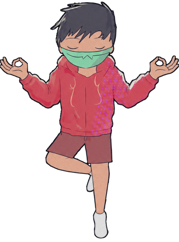Illustration of Jaydon meditating
